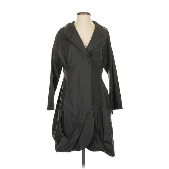 lungta de fancy Black Opera Coat Draped Cotton 4 - Picture 1 of 3